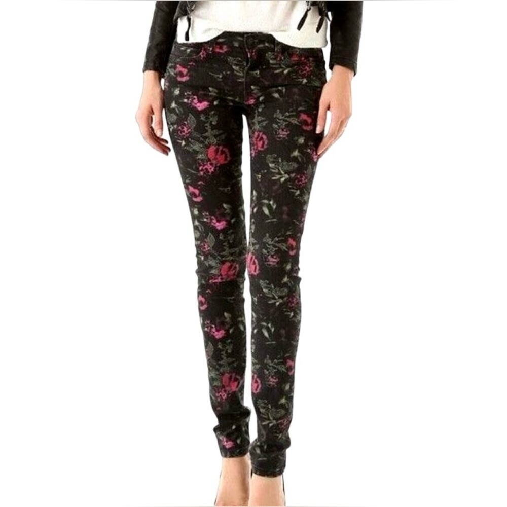 NWT JOES JEANS SIZE 26 BLACK ELECTRIC FLORAL PRINT SKINNY STRETCH DENIM
JEANS